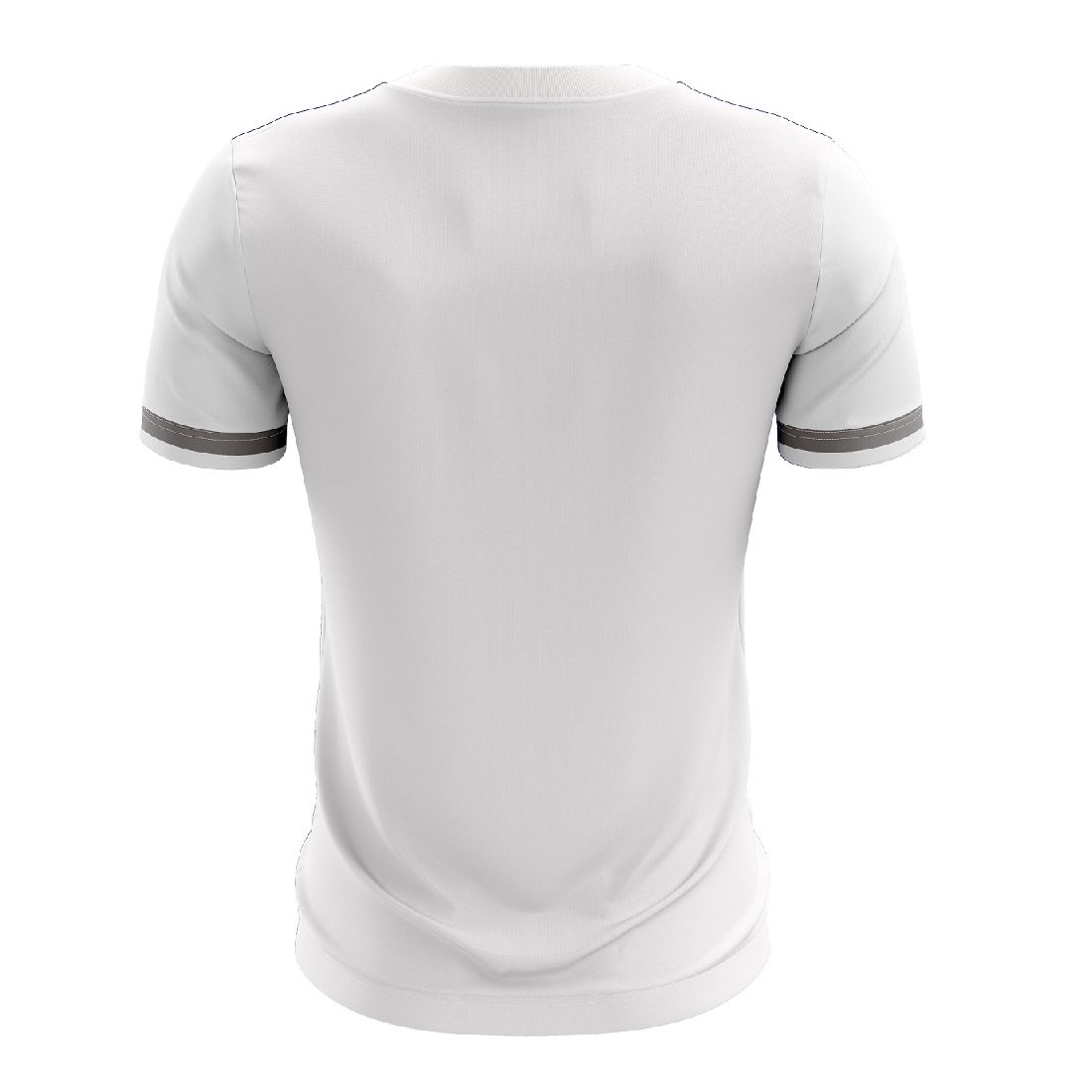 Polo Sports T-Shirts | Dry Fit Collared Mens Badminton Jersey Tees - Grey White Color