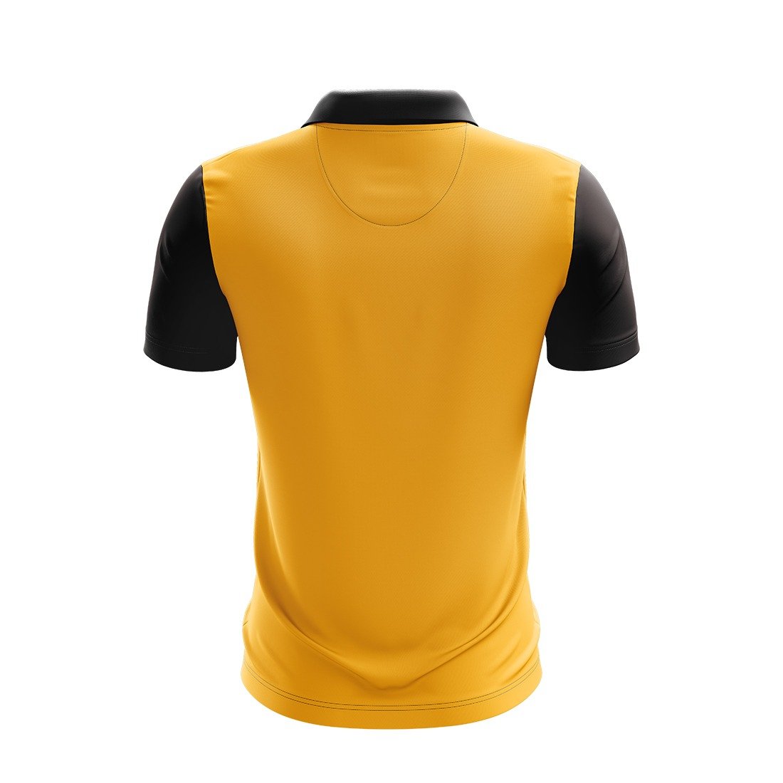 Men’s Polo Neck Cricket T-shirt | Cricket Team Practice Jersey Yellow & Black Color