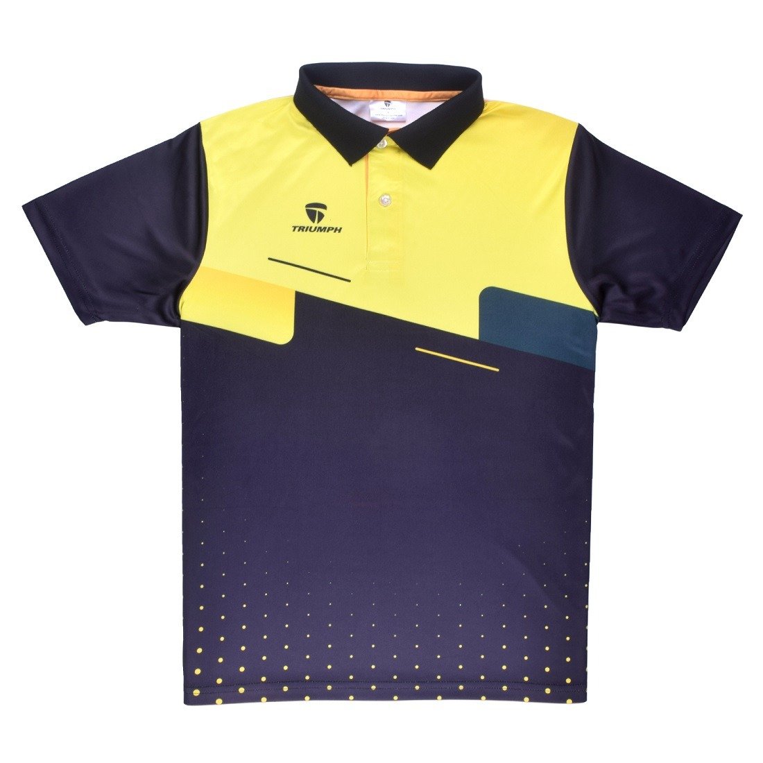Men’s Polo Neck Cricket T-shirt | Cricket Team Practice Jersey Yellow & Black Color