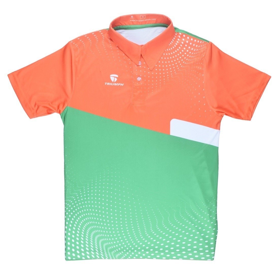 Sublimated Cricket Team Jersey Cricket T-shirt for Men Green & Orange Color