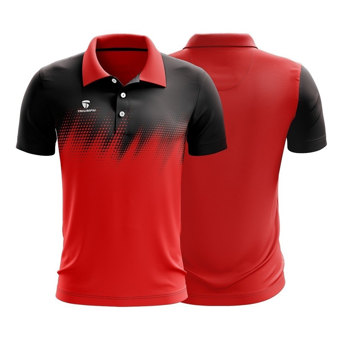 Mens Cricket Tournament T-shirt Cricket Printed Jersey Red & Black Color