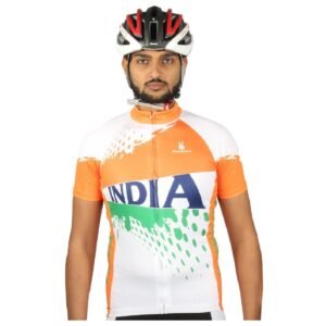 Men’s Cycling Jersey Short Sleeves Mountain Bike Shirt Top Reflective Pockets