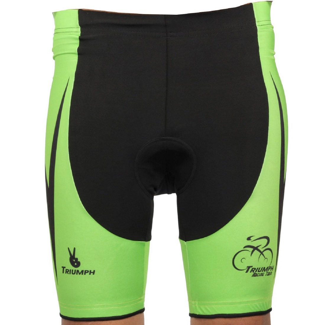 Men’s Cycling Shorts 3D Padded for Bicycle Riding Bike Biking Cycle - Green Black