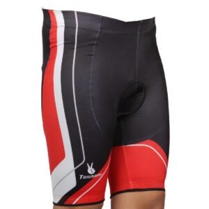 Men’s Cycling Shorts 3D Foam Padded Bicycle Riding Bike Shorts Black & Red