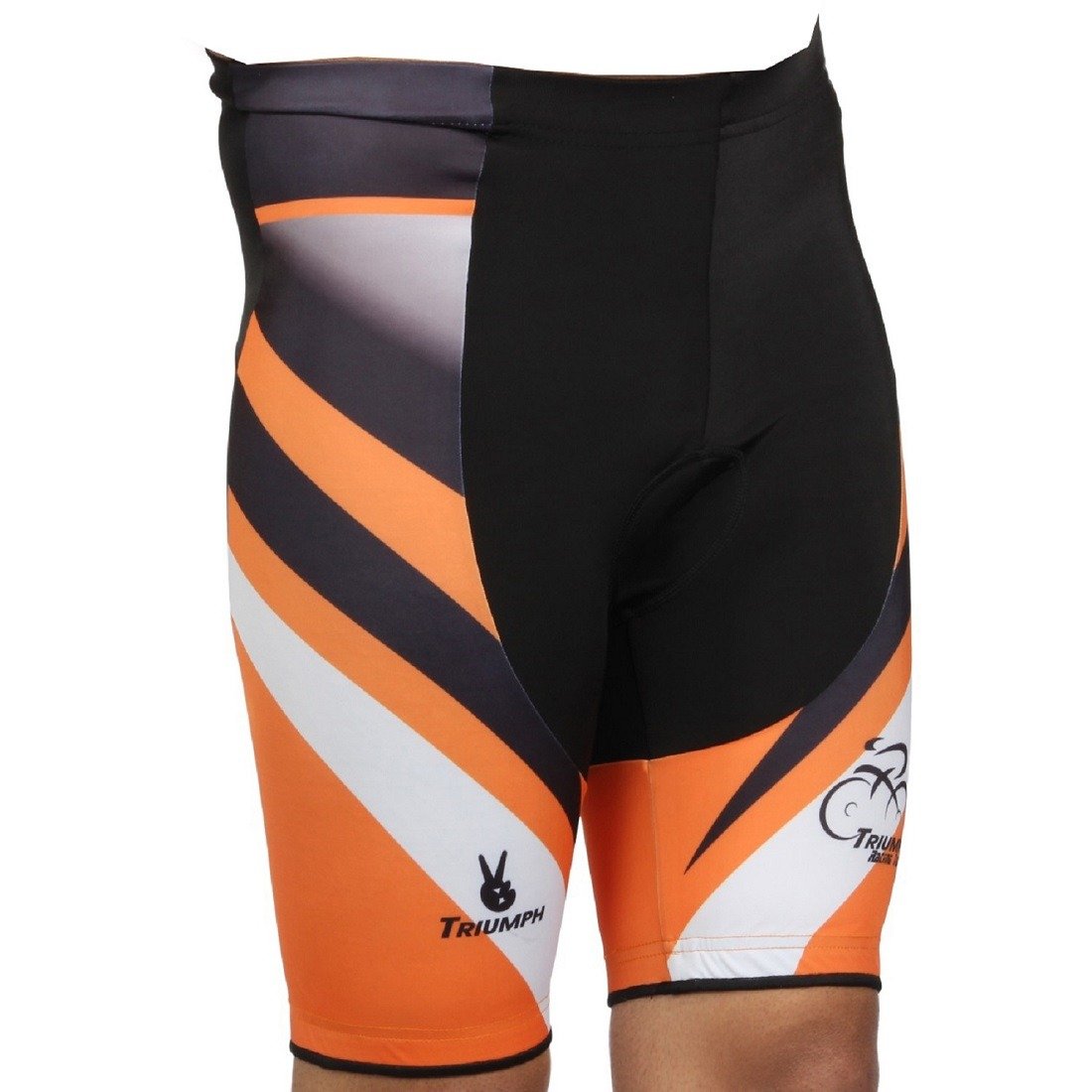 Men’s Cycling Shorts 3D Padded Bike Bicycle Shorts with Anti-Slip Leg Grips Orange & Black Color
