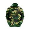 Camouflage Hoodie | Full Printed Green Army Hoodies Camo Green Color
