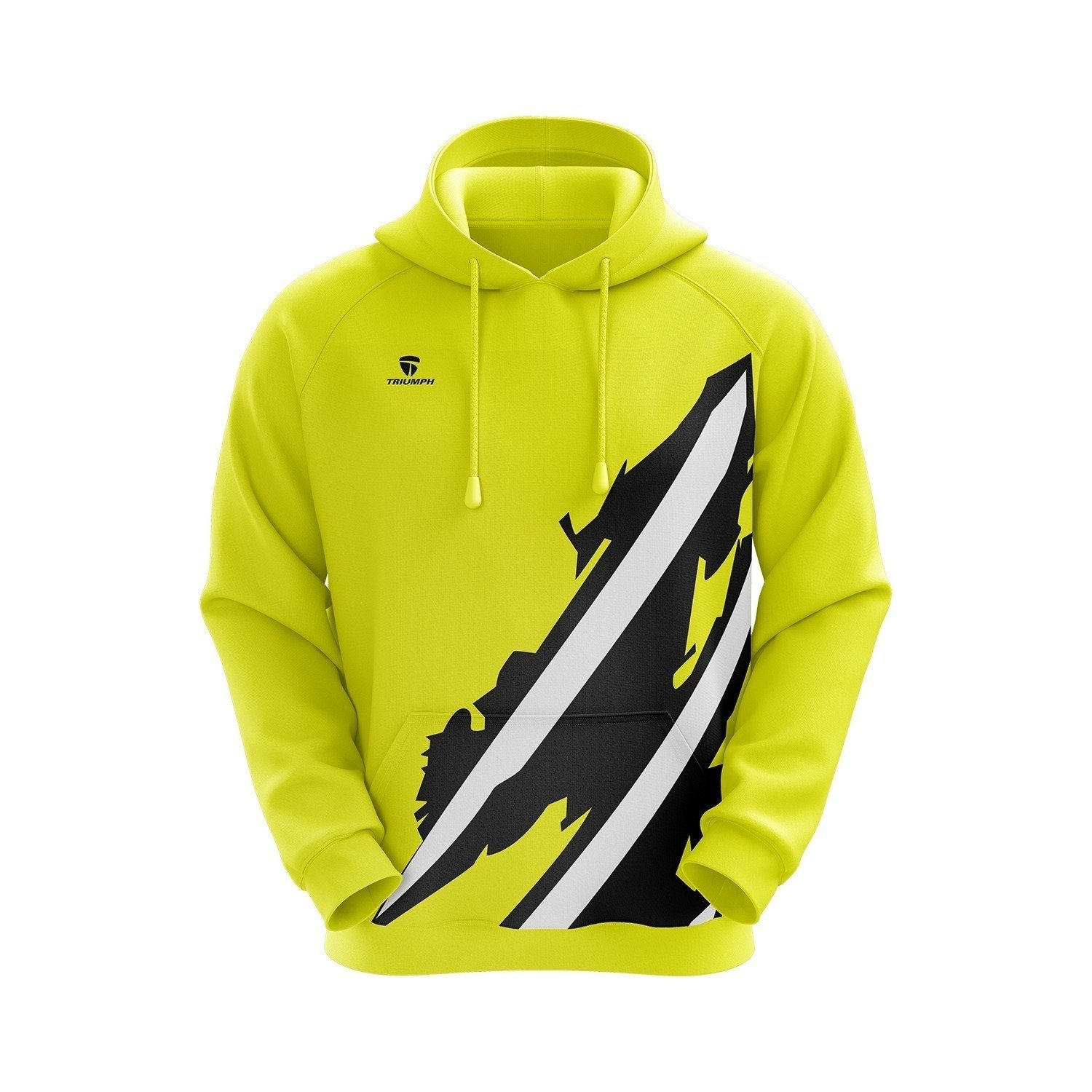 Men’s Printed Thermal Winter Hoodies Yellow & Black Color