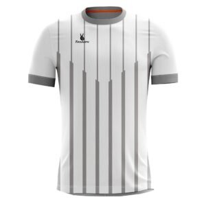Half Sleeve Kabaddi Jersey | Custom Sportswear White & Grey Color
