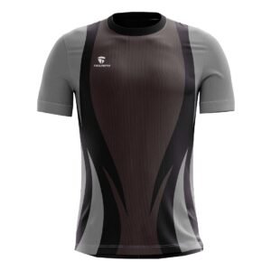 Men’s Round Neck Kabaddi Jersey Black & Grey Color