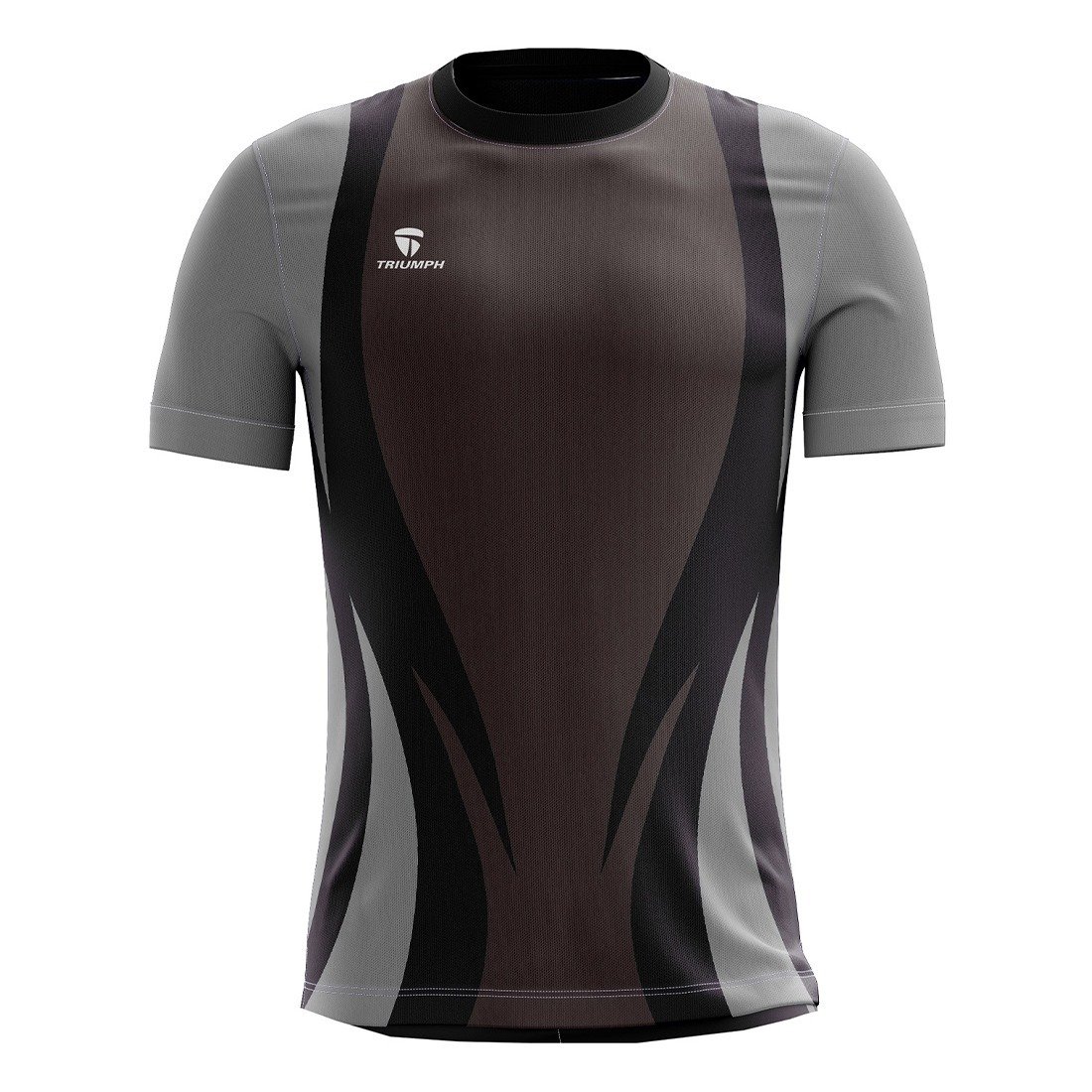 Men’s Round Neck Kabaddi Jersey Black & Grey Color