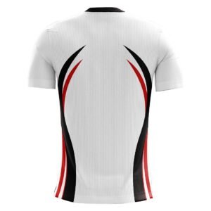 Kabaddi Jersey For Boys | Mens Sports T-Shirt White, Black & Red Color