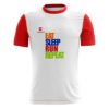 Men's Workout T-shirt / Jersey White & Red Color