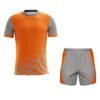 Running Halfsleeve Printed Jersey & Dri-Fit Short For Men Orange & Grey Color