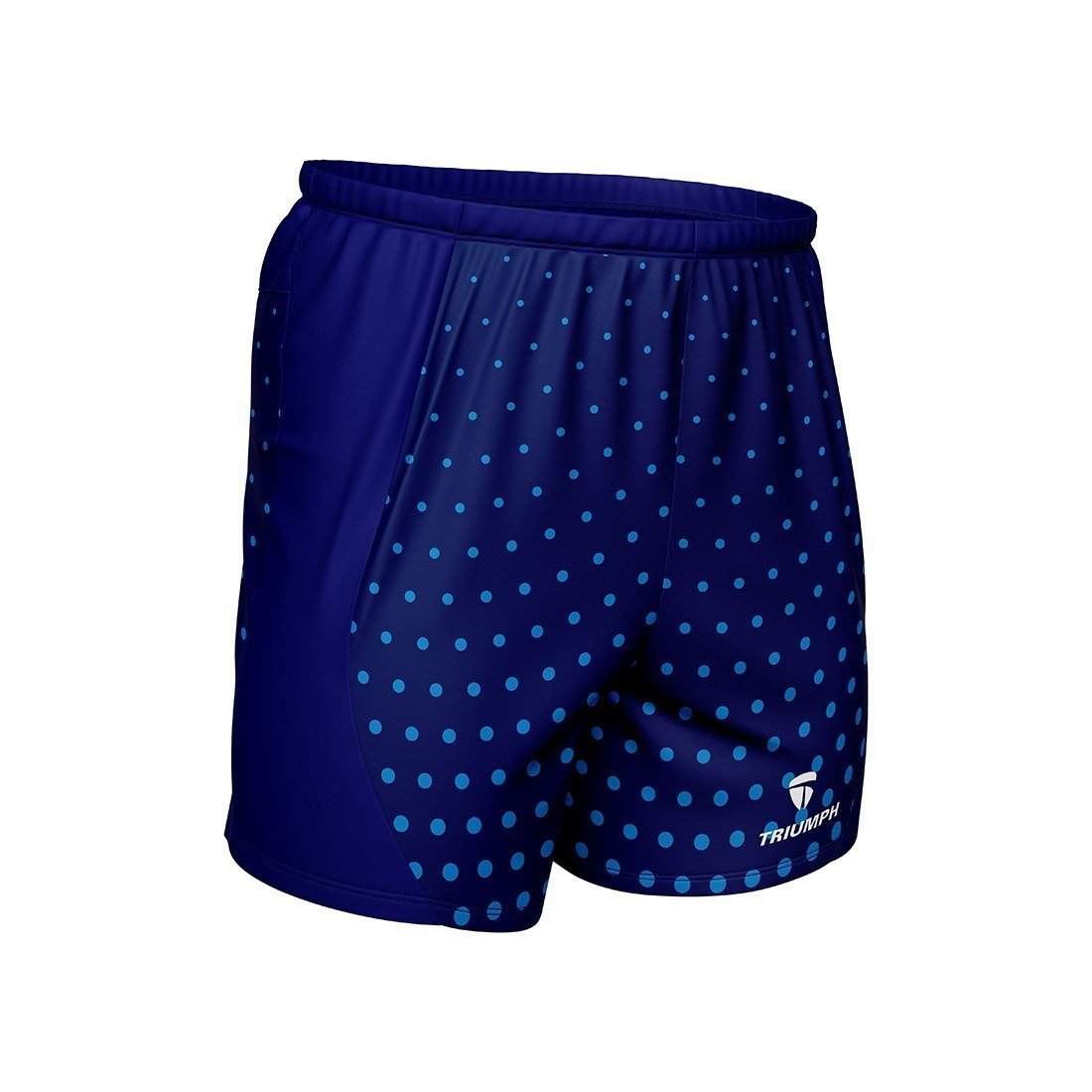 Men’s Running Shorts Quick Dry Athletic Workout Gym Shorts with Zipper Pockets Blue Color