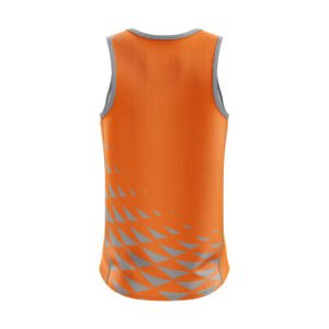 Men’s Workout Sleeveless Top Singlet Orange Color