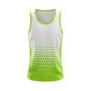 Men’s Running Vest / Singlet White & Green Color