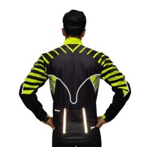 Men’s Cycling Winter Jacket Thermal Jacket Cycling Jacket with 3 Back Pocket Cycling Thermal Jacket, Racing Jacket for Winter Bicycling Outerwear