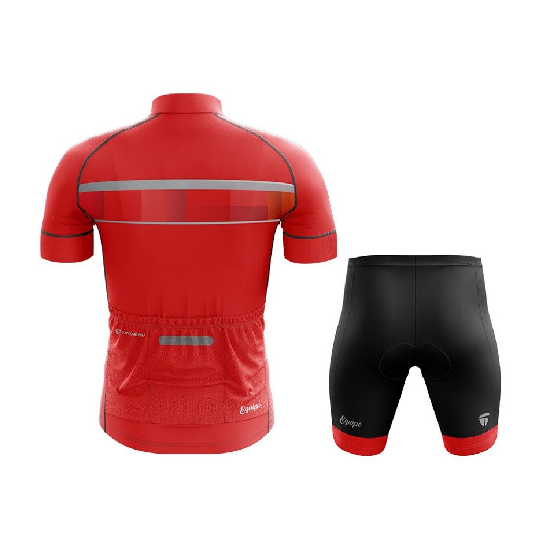 Personalized Cycling Jersey & Padded Shorts | Triumph Sportswear Red & Black Color