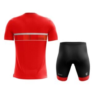 Men’s Road Bicycle Riding Padded Shorts & Printed Tshirts Red & Black Color
