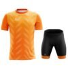 Padded Cycling Shorts with Half Sleeve T-shirts for Men Orange & Black Color.