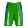 Lightweight Athletic Basketball Running Shorts for Men with Pockets Green & Blue Color