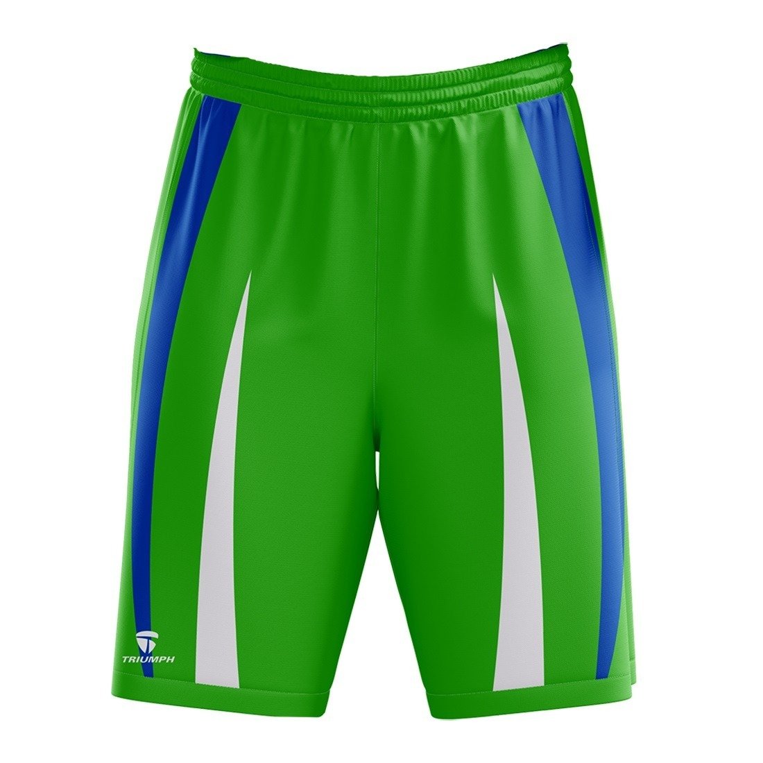 Lightweight Athletic Basketball Running Shorts for Men with Pockets Green & Blue Color