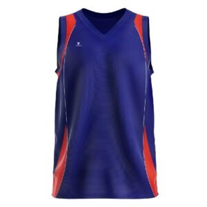 Sublimated Basketball Jersey for Boys Blue & Red Color