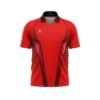 Mens Cricket Sports Jersey Customized Cricket T-shirt Red & Black Color