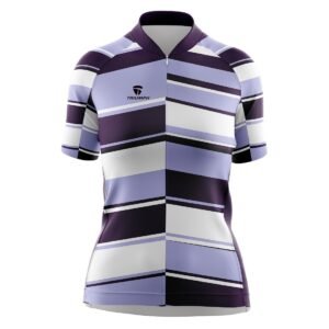 Womenās Cycling Jerseys & Tops | Custom Cycling Clothes Purple & White Color