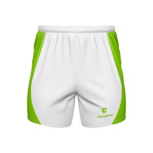 Men’s Designer GYM Workout Exercise Shorts White & Green Color