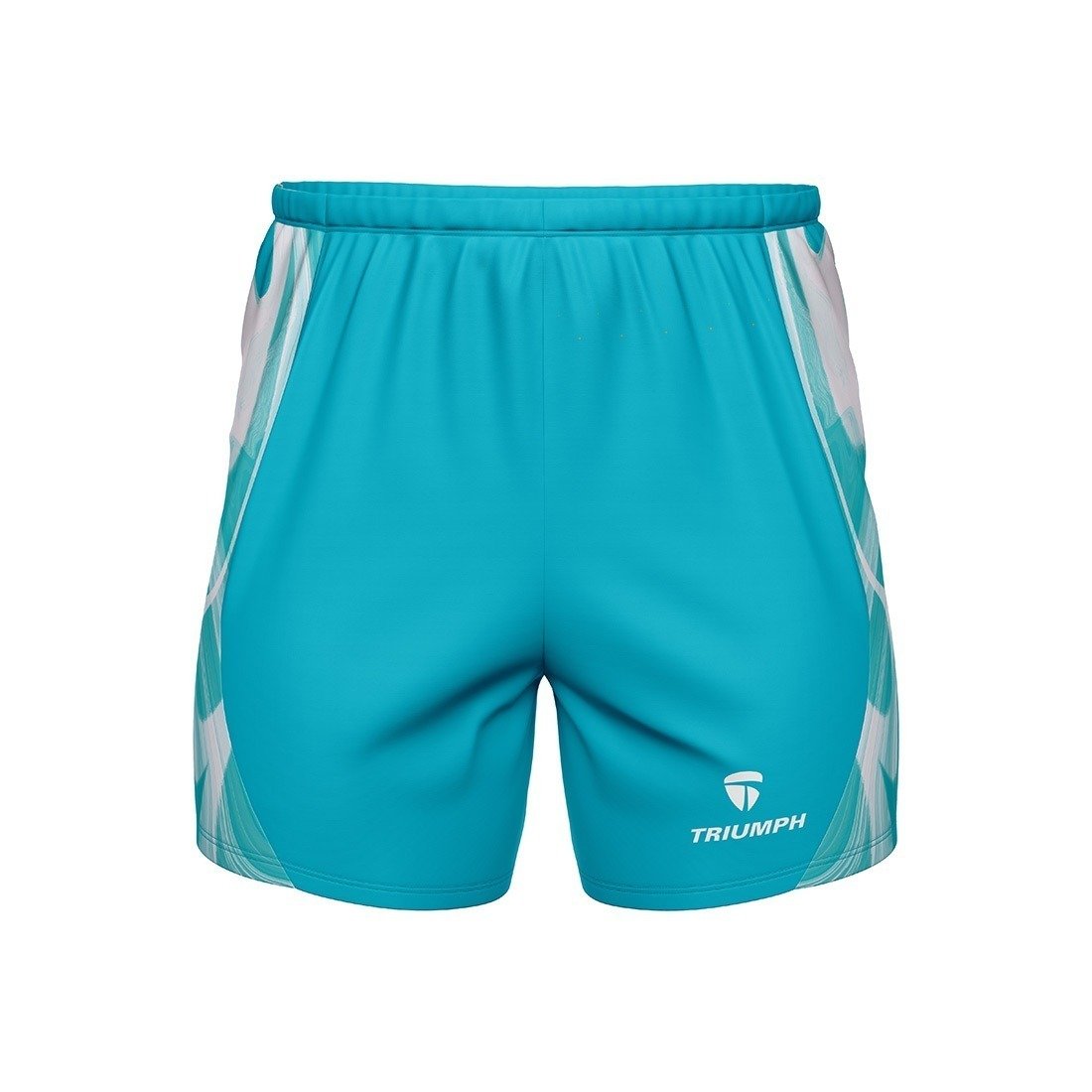 Men’s Workout Shorts Lightweight Training Yoga Gym Short with Zipper Pockets Blue & White Color