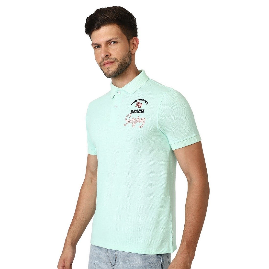 Solid Polo T-Shirts for Men | Half Sleeve Polyester Collar T Shirt