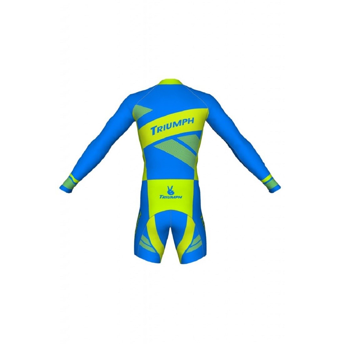 Full Sleeve Skate Suit For Skater | Powerslide Racing Speed Skinsuit Blue & Green Color