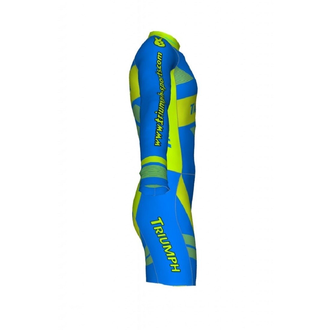 Full Sleeve Skate Suit For Skater | Powerslide Racing Speed Skinsuit Blue & Green Color