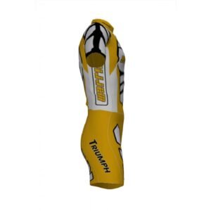 Kids Skating Suit Inline Skate Short Sleeve Racing Speed Suit - Gold White Color