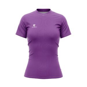 Quick Dry Workout Tennis T Shirts Tops for Women | Custom Sportswear Purple Color