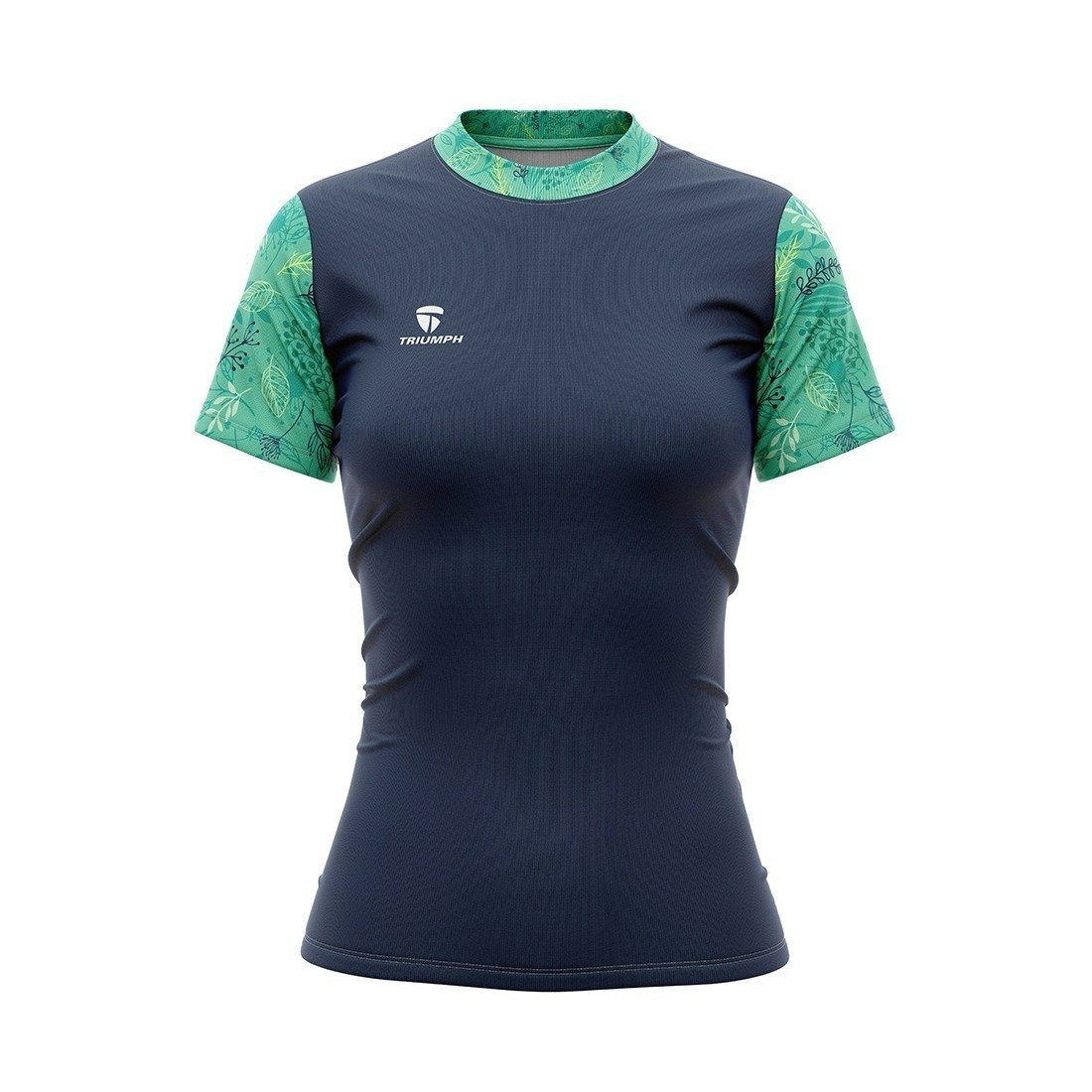 Women’s Tennis T-Shirts Quick Dry Short Sleeve Active Workout Tees Running Tops Blue & Green Color