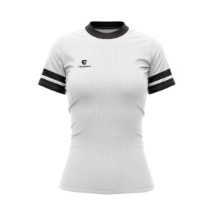 Tennis Practice T Shirts Tops for Women | Custom Tennis Wear White & Black Color