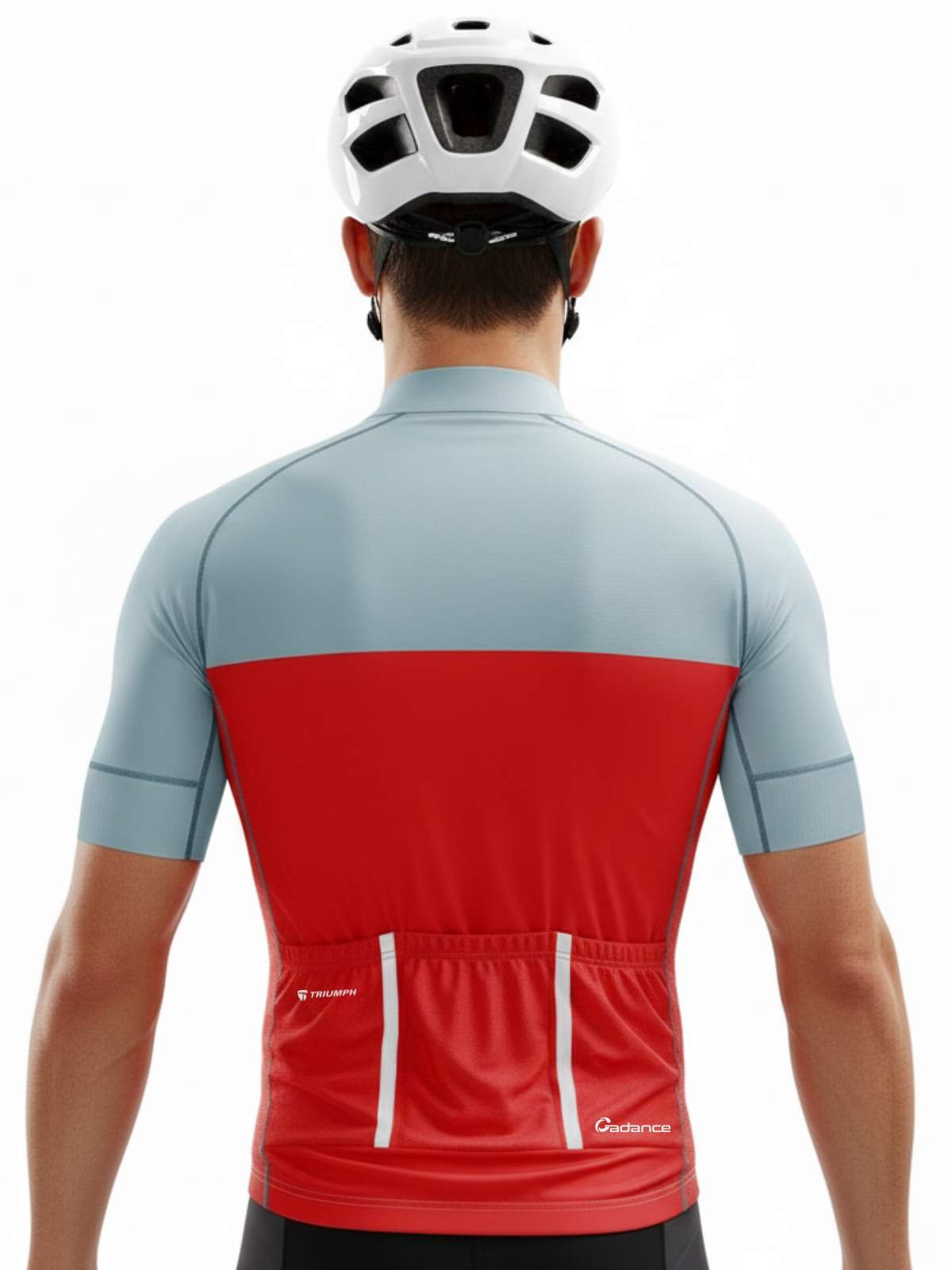 Dry-Fit Cycling Jersey | Cycling Upper Wear for Men’s Grey & Red Color
