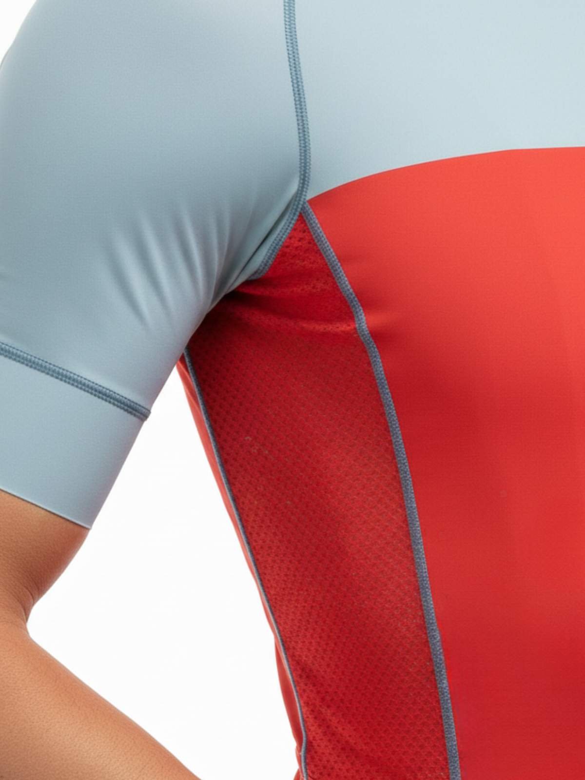 Dry-Fit Cycling Jersey | Cycling Upper Wear for Men’s Grey & Red Color