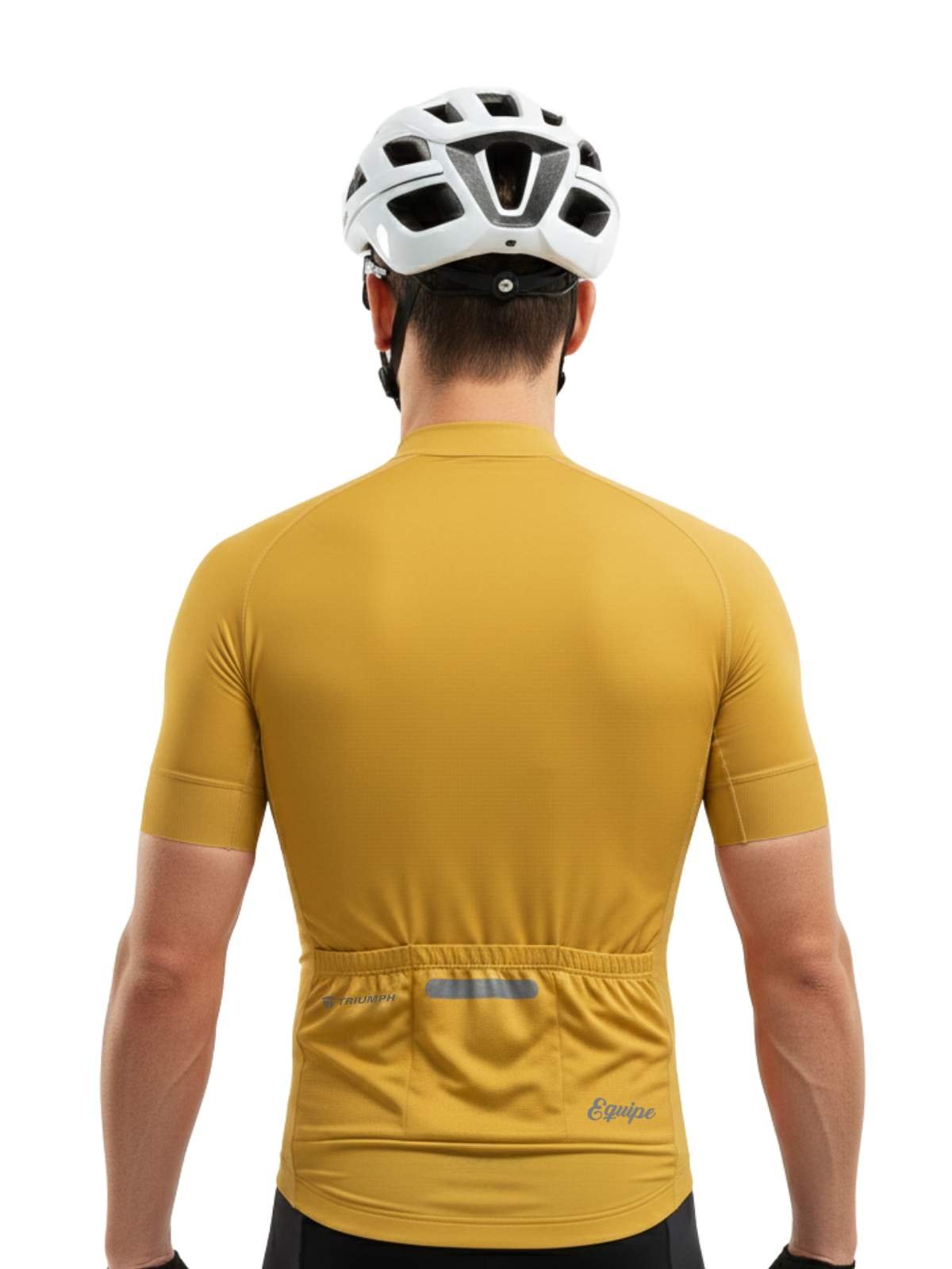Cycling Jersey for Men Yellow Solid Color
