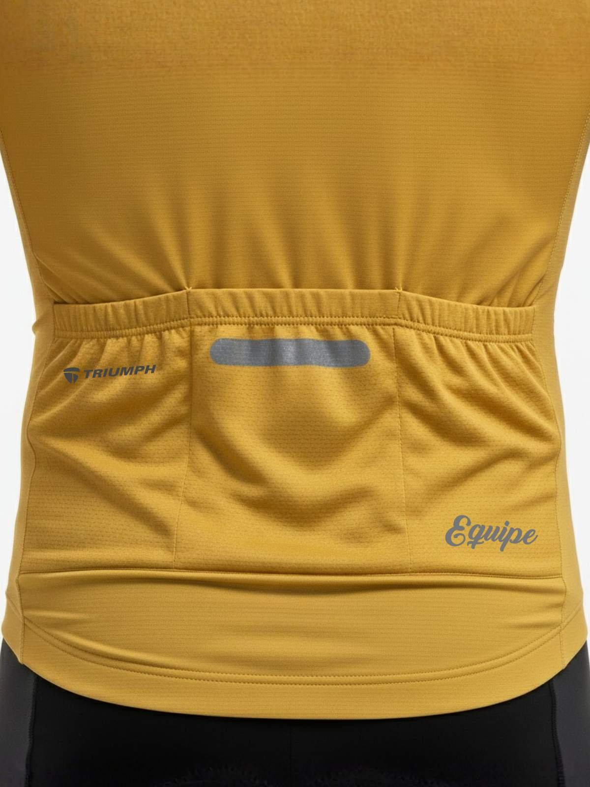 Cycling Jersey for Men Yellow Solid Color
