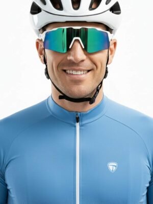 Polyester Drifit Mens Cycling Jersey SKY Blue