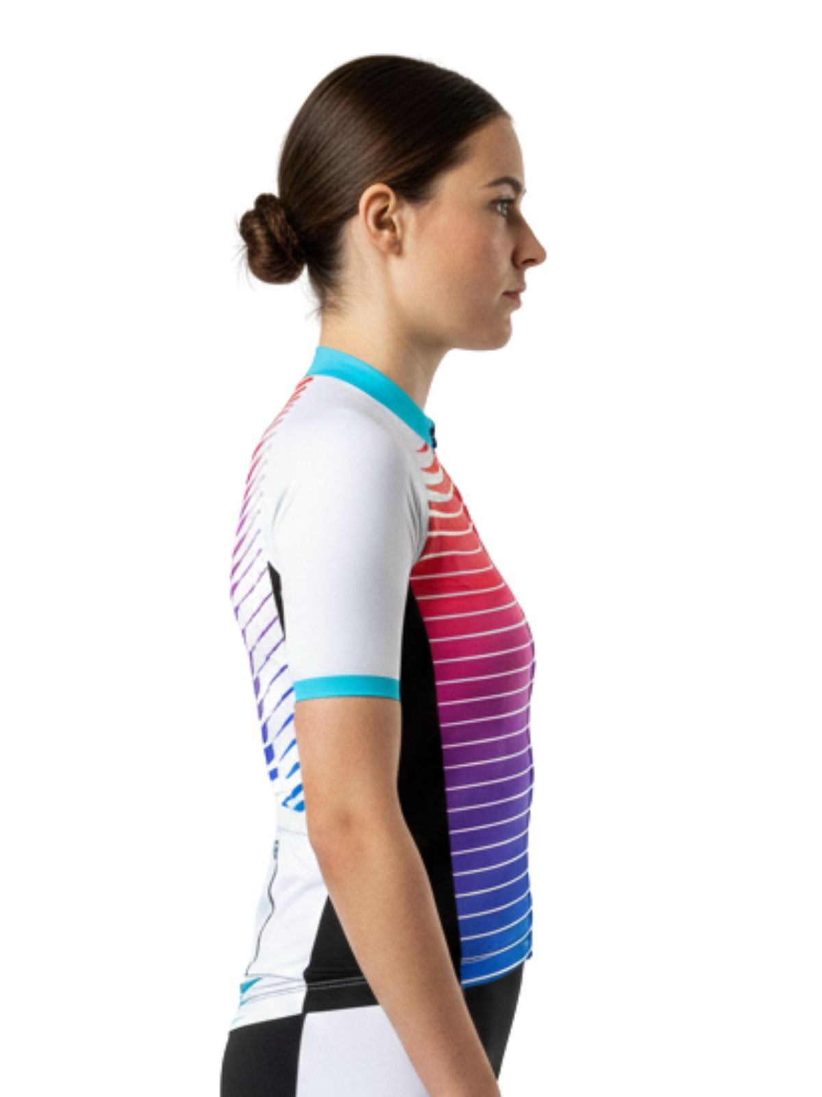 Women’s Cycling Jersey Peloton, Quick Dry Bike Bicycle Top with Rear Pockets - Image 3