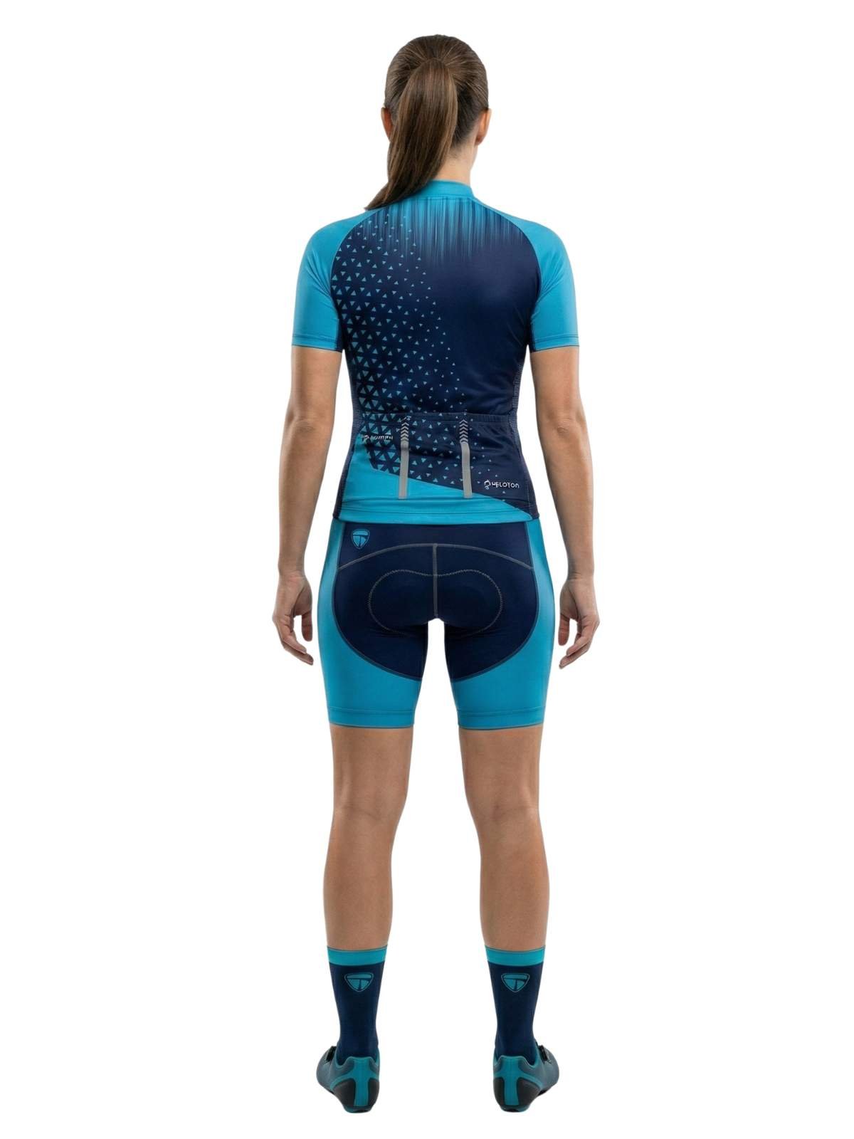 Race Fit Peloton Women Cycling Jerseys & Gel Padded Shorts