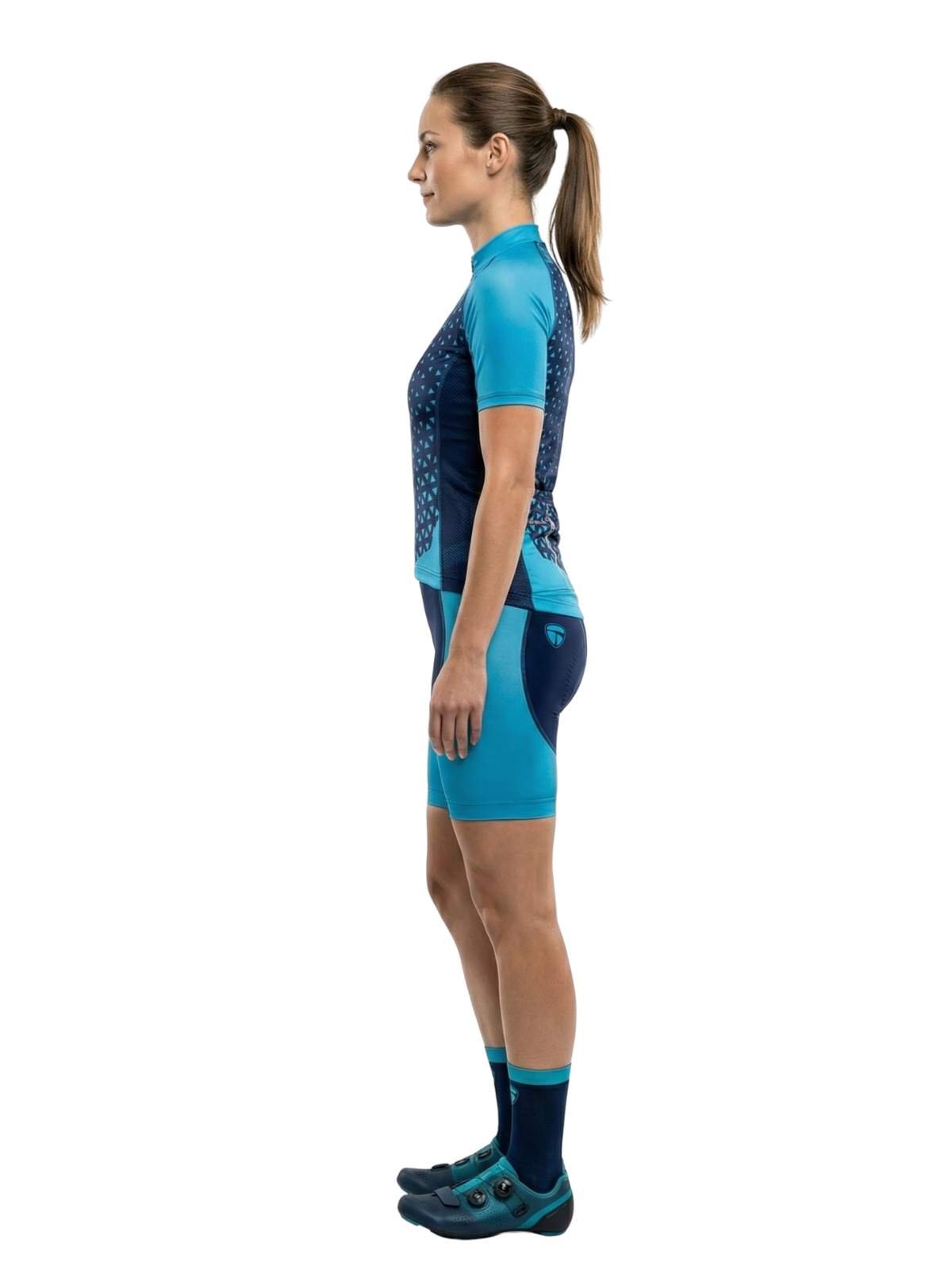 Race Fit Peloton Women Cycling Jerseys & Gel Padded Shorts