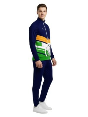 Independence Day Tracksuit for Men's | Indian Tri Color Track Suit Blue - Image 3