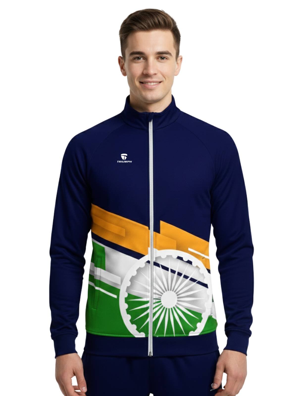Independence Day Tracksuit for Men's | Indian Tri Color Track Suit Blue - Image 5