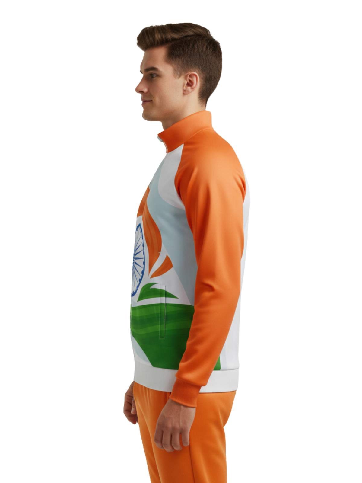 Men's Independence Day Jacket | India Flag Tricolor Sports Team Jackets - Image 4