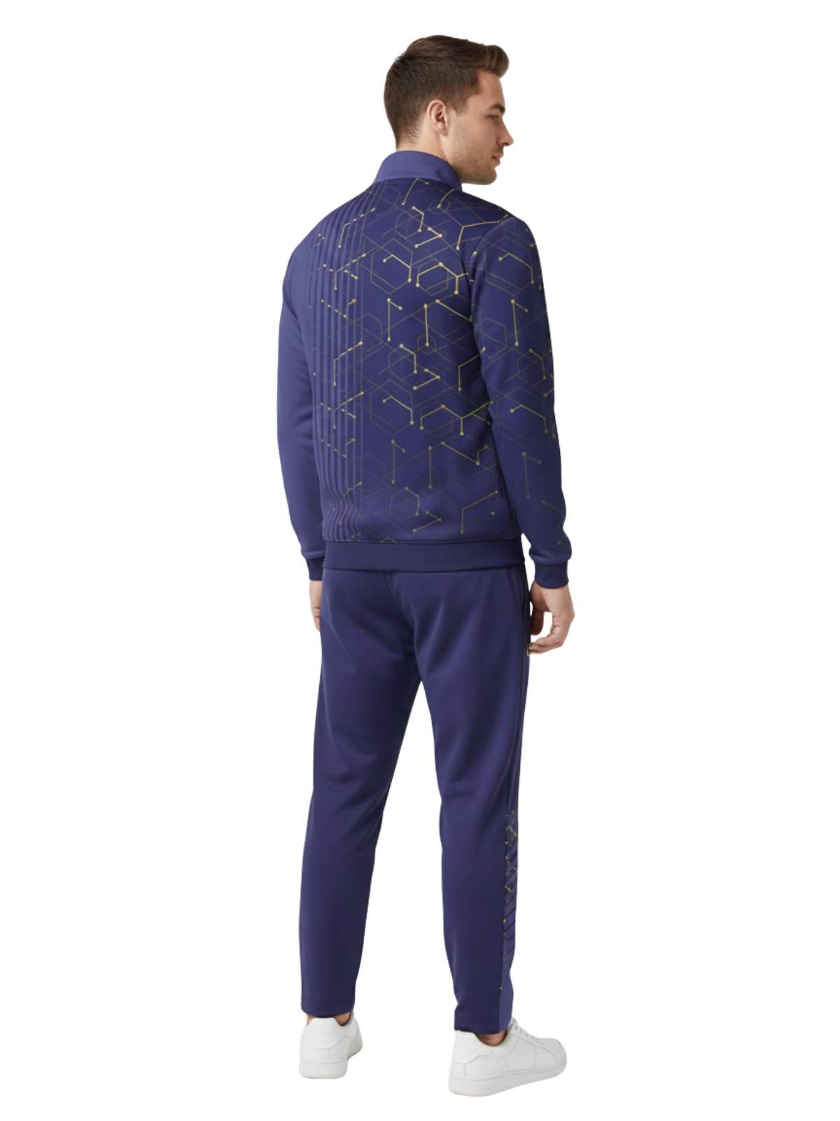 Men Athletic Tracksuit | Running Gym Workout Sports Training Jogging Track Jacket & Pant Set